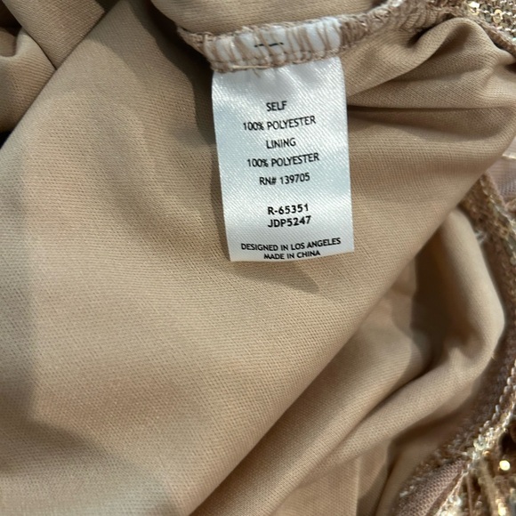 Juniors Honey and Rosie Fringe Sequin One-Shoulder Bodycon Midi Dress - Picture 10 of 12